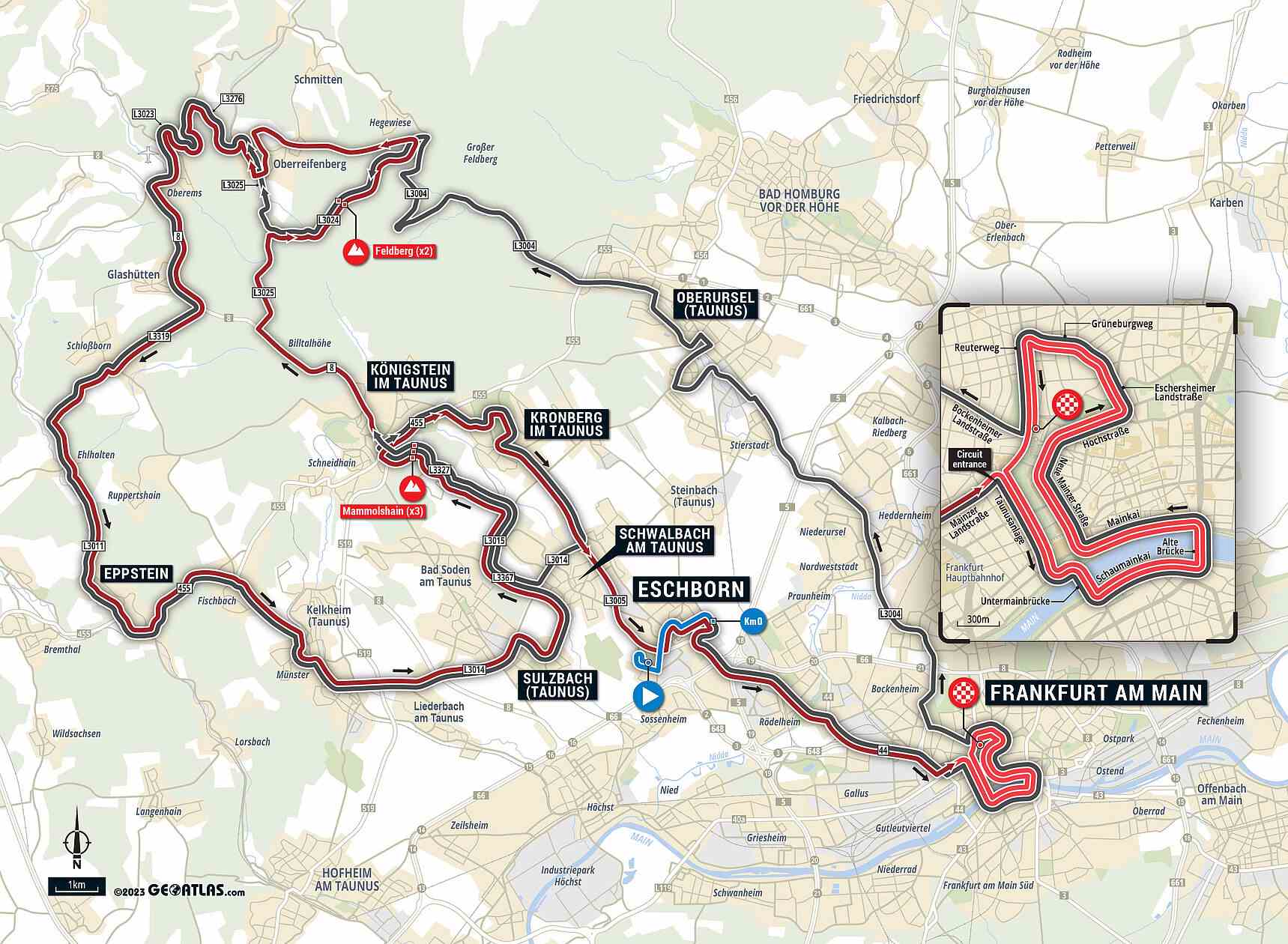 Eschborn-Frankfurt güzergahı 2024