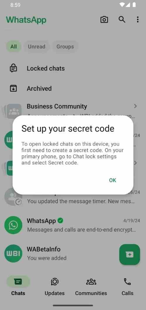 WhatsApp'ın bağlantılı cihazlarla senkronize kilitli sohbetleri artık beta sürümünde kullanıma sunuluyor