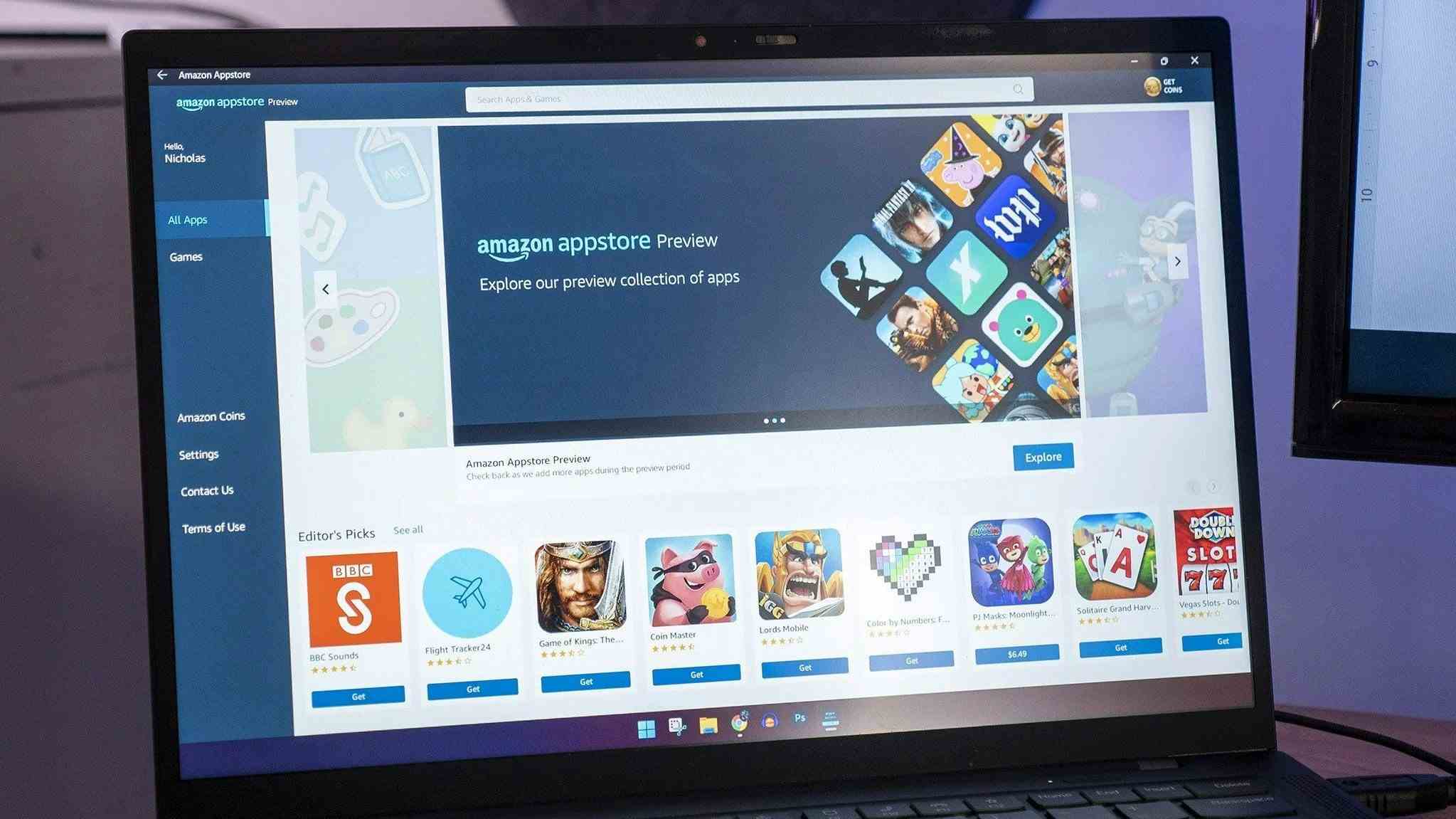 Windows 11'de Amazon Uygulama Mağazası